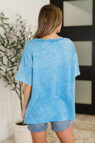 Just My Type Mineral Wash Relaxed Top in Deep Sky-T-shirt-Ave Shops-Motis & Co Boutique, Women's Fashion Boutique in Carthage, Missouri