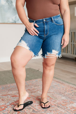 Kelsey Mid Rise Distressed Cutoff Shorts-Shorts-Ave-Motis & Co Boutique, Women's Fashion Boutique in Carthage, Missouri