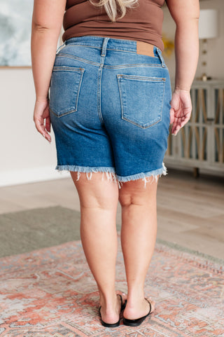 Kelsey Mid Rise Distressed Cutoff Shorts-Shorts-Ave-Motis & Co Boutique, Women's Fashion Boutique in Carthage, Missouri