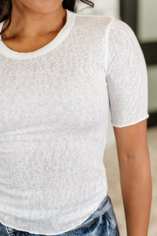 Knit Pick Basic Tee in Off White-T-shirt-Ave Shops-Motis & Co Boutique, Women's Fashion Boutique in Carthage, Missouri