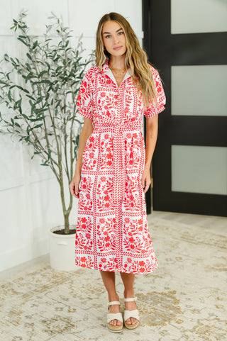 La Femme Hour Collared Button Down Dress-dress-Ave Shops-Motis & Co Boutique, Women's Fashion Boutique in Carthage, Missouri