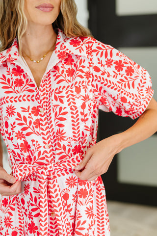 La Femme Hour Collared Button Down Dress-dress-Ave Shops-Motis & Co Boutique, Women's Fashion Boutique in Carthage, Missouri