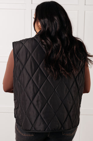 Layering Queen Quilted Puffer Vest in Black-Vests-Ave Shops-Motis & Co Boutique, Women's Fashion Boutique in Carthage, Missouri