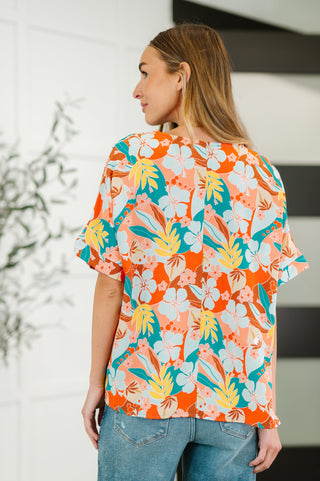 Lei Me Down V-Neck Top-Blouses-Ave Shops-Motis & Co Boutique, Women's Fashion Boutique in Carthage, Missouri
