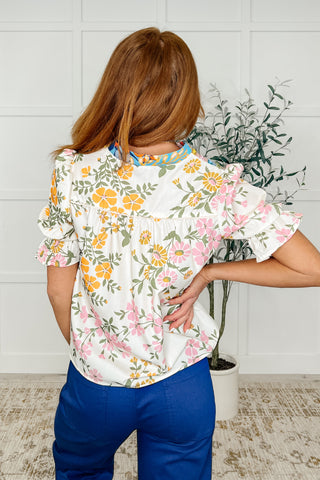 Less Concerned V-Neck Floral Blouse-Womens-Ave Shops-Motis & Co Boutique, Women's Fashion Boutique in Carthage, Missouri