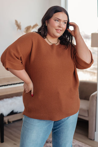 Lotta Love Knitted Sweater Top in Rust-Sweaters-Ave Shops-Motis & Co Boutique, Women's Fashion Boutique in Carthage, Missouri