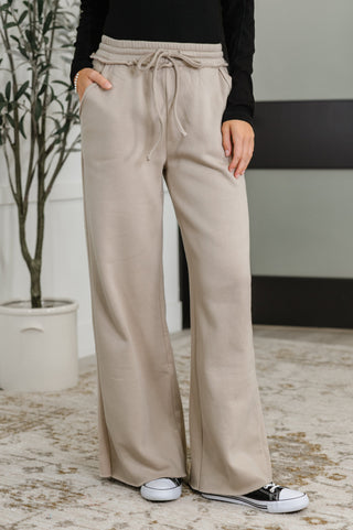 Lounge Line Wide Leg Sweats in Ash Mocha-Joggers-Ave Shops-Motis & Co Boutique, Women's Fashion Boutique in Carthage, Missouri