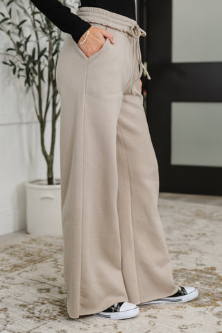 Lounge Line Wide Leg Sweats in Ash Mocha-Joggers-Ave Shops-Motis & Co Boutique, Women's Fashion Boutique in Carthage, Missouri
