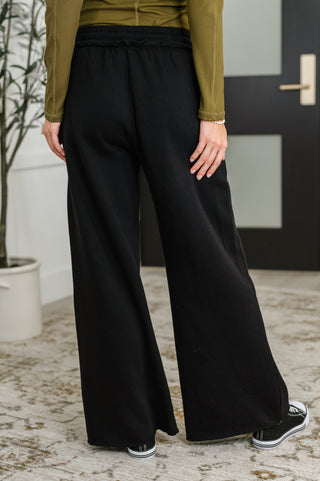 Lounge Line Wide Leg Sweats in Black-Joggers-Ave Shops-Motis & Co Boutique, Women's Fashion Boutique in Carthage, Missouri