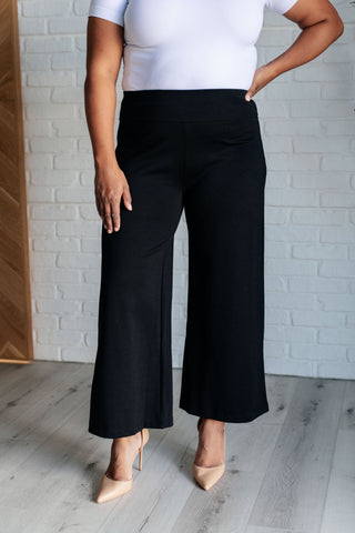 Magic Wide Leg Crop Pants in Black-Bottoms-Ave Shops-Motis & Co Boutique, Women's Fashion Boutique in Carthage, Missouri