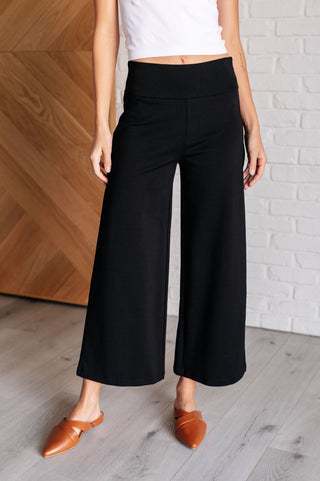 Magic Wide Leg Crop Pants in Black-Bottoms-Ave Shops-Motis & Co Boutique, Women's Fashion Boutique in Carthage, Missouri