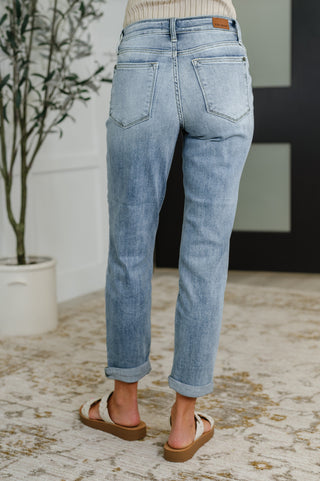 Mallory Mid Rise Bleach Wash Boyfriend Jeans-Jeans-Ave Shops-Motis & Co Boutique, Women's Fashion Boutique in Carthage, Missouri