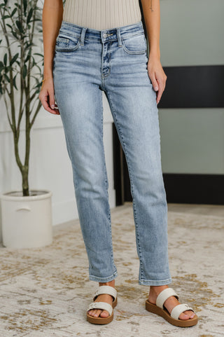 Mallory Mid Rise Bleach Wash Boyfriend Jeans-Jeans-Ave Shops-Motis & Co Boutique, Women's Fashion Boutique in Carthage, Missouri