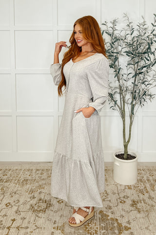 Maple Dress Greige Vineyard-Womens-Ave Shops-Motis & Co Boutique, Women's Fashion Boutique in Carthage, Missouri