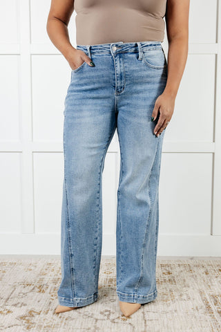 Melia High Rise Side Seam Detail Wide Leg Jeans-Jeans-Ave Shops-Motis & Co Boutique, Women's Fashion Boutique in Carthage, Missouri