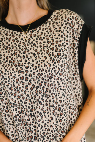 Meow's the Time Banded Hem Top in Leopard Print-Tanks-Ave Shops-Motis & Co Boutique, Women's Fashion Boutique in Carthage, Missouri