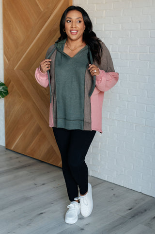 Message Me Back Color Block Hoodie-Hoodies-Ave Shops-Motis & Co Boutique, Women's Fashion Boutique in Carthage, Missouri