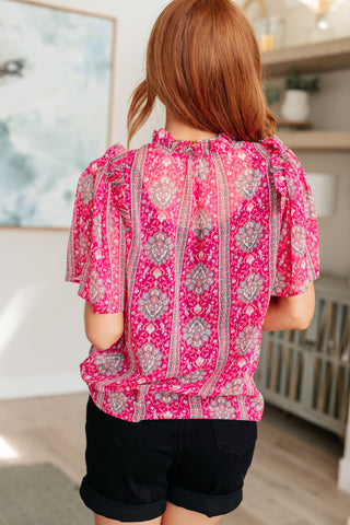 Moments Like This V-Neck Bell Sleeve Blouse-Tops-Ave Shops-Motis & Co Boutique, Women's Fashion Boutique in Carthage, Missouri