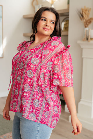 Moments Like This V-Neck Bell Sleeve Blouse-Tops-Ave Shops-Motis & Co Boutique, Women's Fashion Boutique in Carthage, Missouri