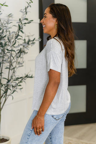 Mood Swingin' Casual Drop Shoulder Tee in Grey-T-shirt-Ave Shops-Motis & Co Boutique, Women's Fashion Boutique in Carthage, Missouri