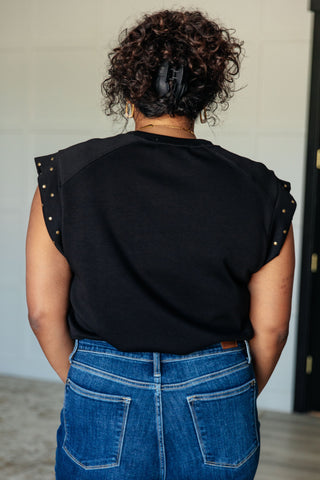 My Domain Studded Cap Sleeve Top-Tops-Ave Shops-Motis & Co Boutique, Women's Fashion Boutique in Carthage, Missouri