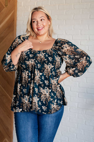 New Beginnings Square Neck Blouse-Blouses-Ave Shops-Motis & Co Boutique, Women's Fashion Boutique in Carthage, Missouri