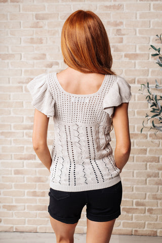 No One Knows Pointelle Knit Top-Tops-Ave Shops-Motis & Co Boutique, Women's Fashion Boutique in Carthage, Missouri