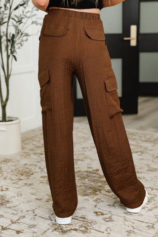 Off Duty Straight Leg Cargo Pants in Brown-Pants-Ave Shops-Motis & Co Boutique, Women's Fashion Boutique in Carthage, Missouri