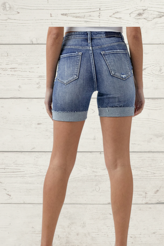 Watson High Rise Cuffed Shorts-Shorts-Risen-Motis & Co Boutique, Women's Fashion Boutique in Carthage, Missouri