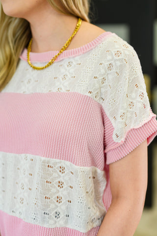 Parlour Picnic Color Block Knit Top in Pink-Sweaters-Ave Shops-Motis & Co Boutique, Women's Fashion Boutique in Carthage, Missouri
