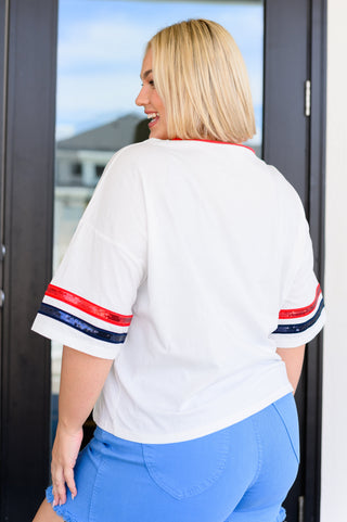 Party In The USA Drop Shoulder Top-Tops-Ave Shops-Motis & Co Boutique, Women's Fashion Boutique in Carthage, Missouri