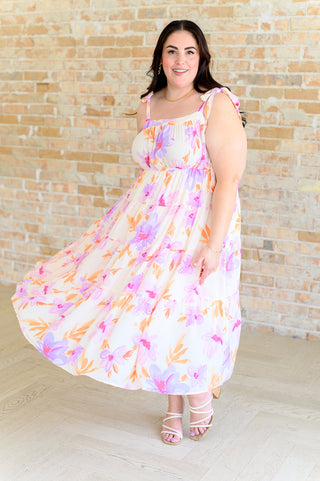 Pastel Petals Floral Midi Dress-Dresses-Ave Shops-Motis & Co Boutique, Women's Fashion Boutique in Carthage, Missouri