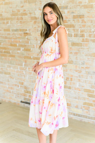 Pastel Petals Floral Midi Dress-Dresses-Ave Shops-Motis & Co Boutique, Women's Fashion Boutique in Carthage, Missouri