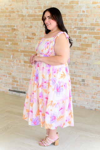 Pastel Petals Floral Midi Dress-Dresses-Ave Shops-Motis & Co Boutique, Women's Fashion Boutique in Carthage, Missouri