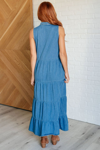 Perfect Choice Denim Maxi Dress-Dresses-Ave Shops-Motis & Co Boutique, Women's Fashion Boutique in Carthage, Missouri