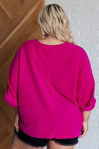 Pink Thoughts Chenille Blouse-Long Sleeves-Ave Shops-Motis & Co Boutique, Women's Fashion Boutique in Carthage, Missouri