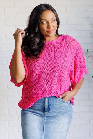 Rather Eventful Open Knit Top-Tops-Ave Shops-Motis & Co Boutique, Women's Fashion Boutique in Carthage, Missouri