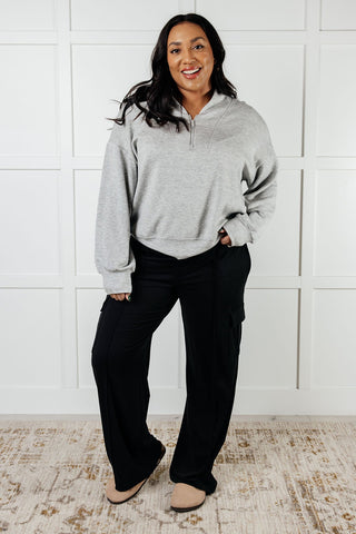 Rogue Runner Half Zip Jacket in Heather Grey-Pullovers-Ave Shops-Motis & Co Boutique, Women's Fashion Boutique in Carthage, Missouri