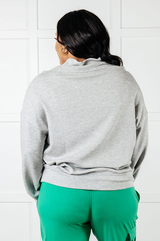 Rogue Runner Half Zip Jacket in Heather Grey-Pullovers-Ave Shops-Motis & Co Boutique, Women's Fashion Boutique in Carthage, Missouri