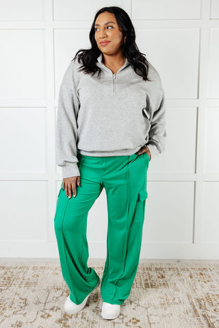 Rogue Runner Half Zip Jacket in Heather Grey-Pullovers-Ave Shops-Motis & Co Boutique, Women's Fashion Boutique in Carthage, Missouri