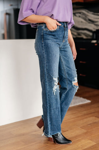 Rose High Rise 90's Straight Jeans in Dark Wash-Jeans-Ave-Motis & Co Boutique, Women's Fashion Boutique in Carthage, Missouri