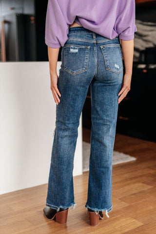Rose High Rise 90's Straight Jeans in Dark Wash-Jeans-Ave-Motis & Co Boutique, Women's Fashion Boutique in Carthage, Missouri