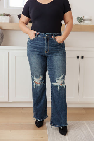 Rose High Rise 90's Straight Jeans in Dark Wash-Jeans-Ave-Motis & Co Boutique, Women's Fashion Boutique in Carthage, Missouri