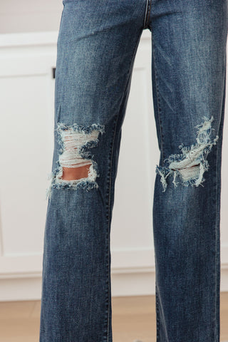 Rose High Rise 90's Straight Jeans in Dark Wash-Jeans-Ave-Motis & Co Boutique, Women's Fashion Boutique in Carthage, Missouri
