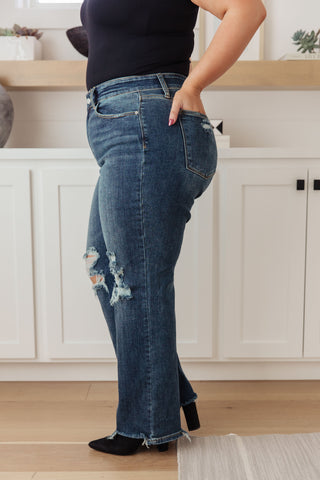 Rose High Rise 90's Straight Jeans in Dark Wash-Jeans-Ave-Motis & Co Boutique, Women's Fashion Boutique in Carthage, Missouri