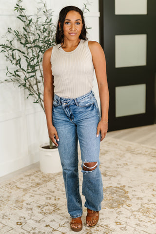 She's Exceptional Ribbed Crew Neck Tank Top-Tanks-Ave Shops-Motis & Co Boutique, Women's Fashion Boutique in Carthage, Missouri