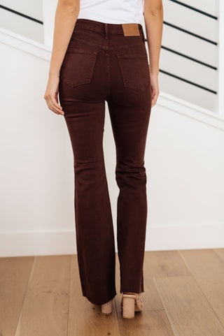 Sienna High Rise Control Top Flare Jeans in Espresso-Jeans-Ave-Motis & Co Boutique, Women's Fashion Boutique in Carthage, Missouri