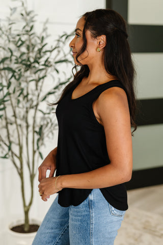 Simpler Times Basic V-Neck Tank in Black-Tanks-Ave Shops-Motis & Co Boutique, Women's Fashion Boutique in Carthage, Missouri