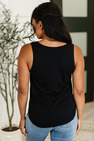 Simpler Times Basic V-Neck Tank in Black-Tanks-Ave Shops-Motis & Co Boutique, Women's Fashion Boutique in Carthage, Missouri