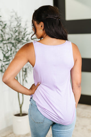 Simpler Times Basic V-Neck Tank in Lavender-Tanks-Ave Shops-Motis & Co Boutique, Women's Fashion Boutique in Carthage, Missouri